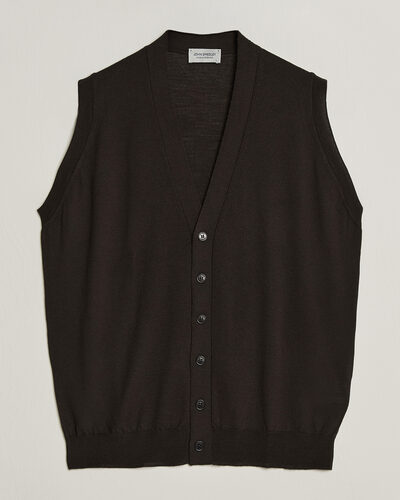 John Smedley Bolton Extra Fine Merino Waistcoat Faulkner Brown