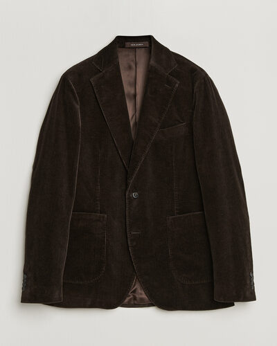 Oscar Jacobson Fogerty Patch Pocket Cord Blazer Dark Brown