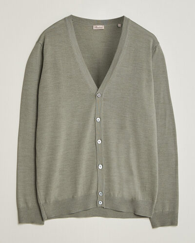 Stenströms Merino Cardigan Green/Grey