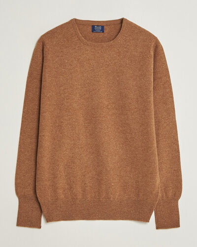 William Lockie Rob Lambswool Crewneck Driftwood