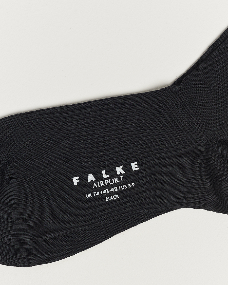 Hombres |  | Falke | Airport Knee Socks Black