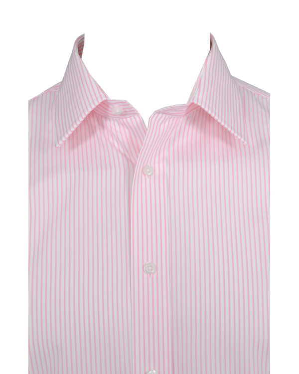 Hombres | Camisas | Oscar of Sweden | Slim Fit Skjorta Randig Rosa