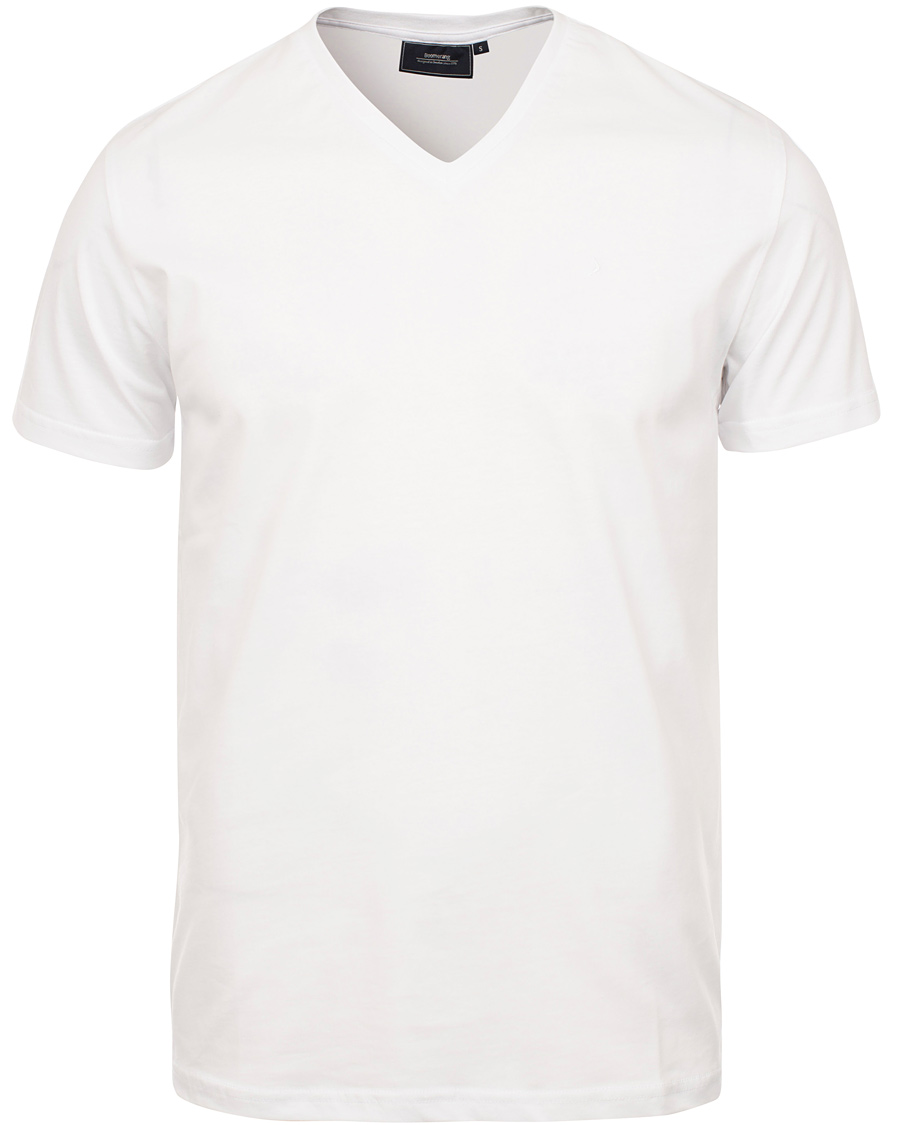 Hombres | Camisetas | Boomerang | Jarl V-Neck T-Shirt White