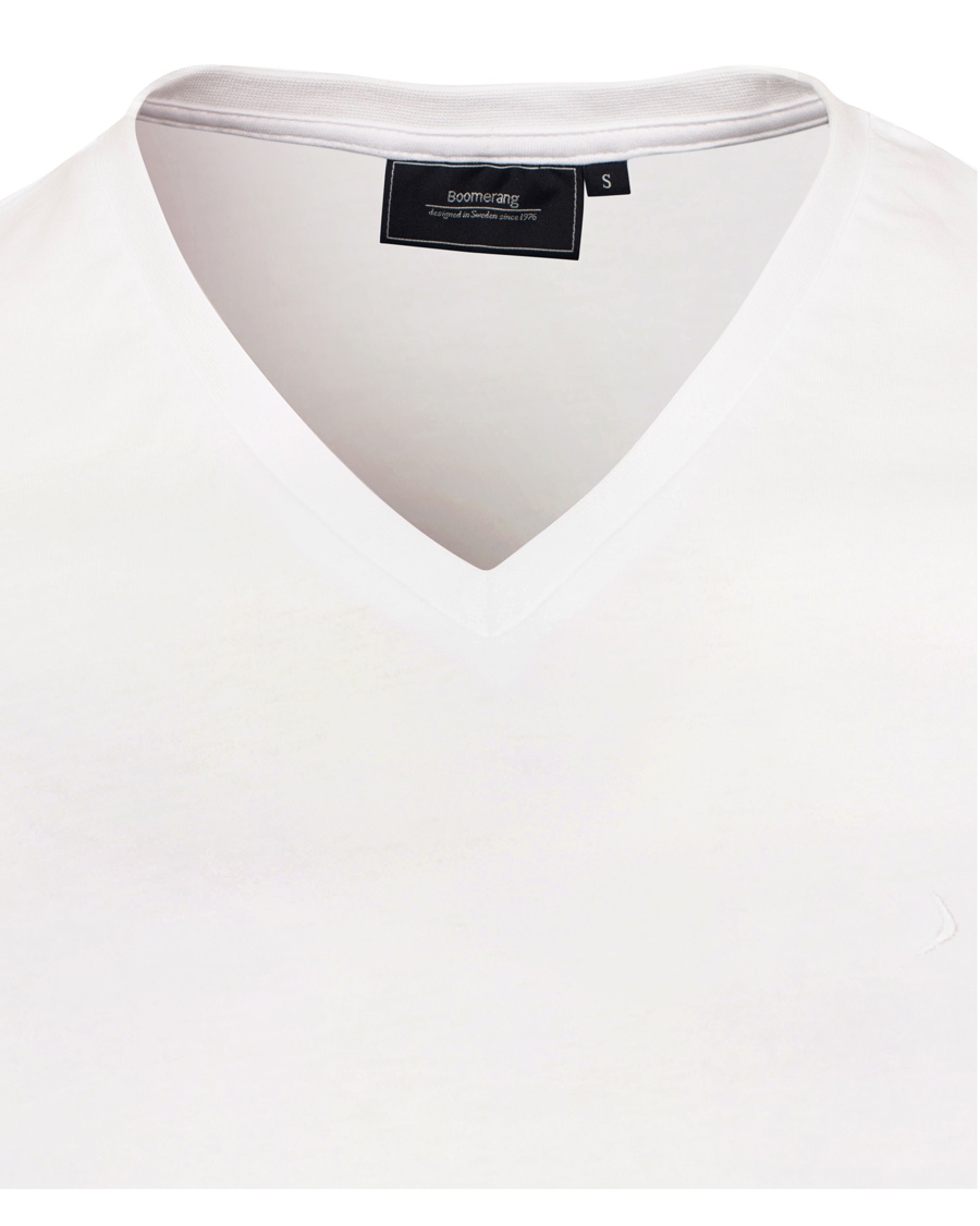 Hombres | Camisetas | Boomerang | Jarl V-Neck T-Shirt White