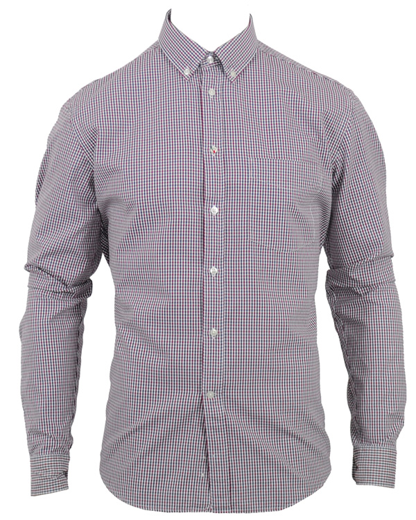 Hombres | Camisas | Boomerang | Kjell Gingham Oxford Shirt Beetroot