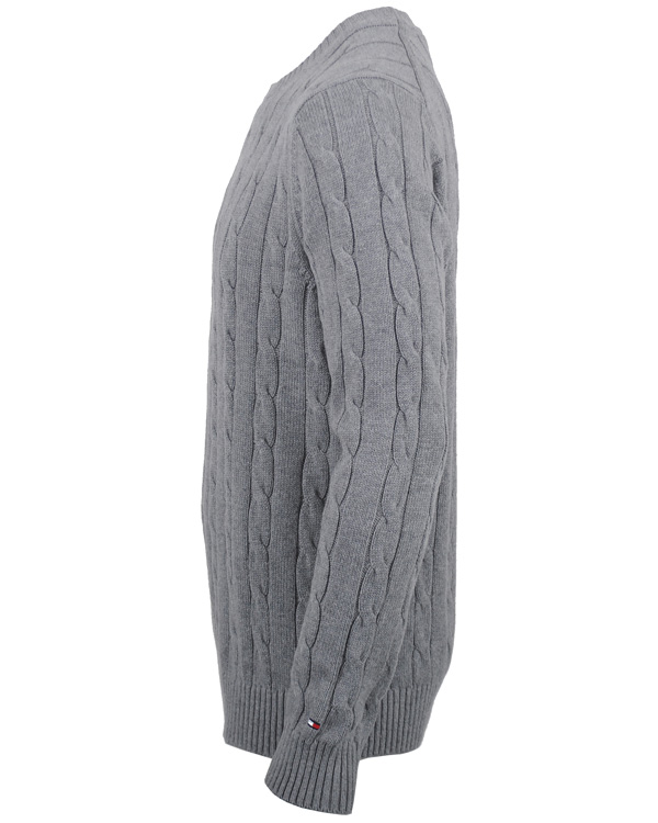 Hombres | Jerséis y prendas de punto | Tommy Hilfiger | Classic Cable C-Nk Cf Silver Fog