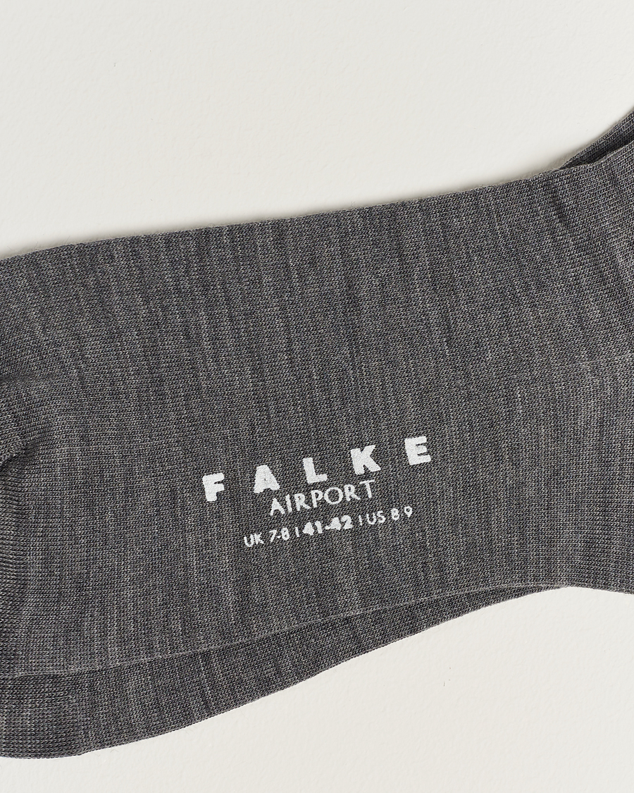 Hombres |  | Falke | Airport Socks Grey Melange