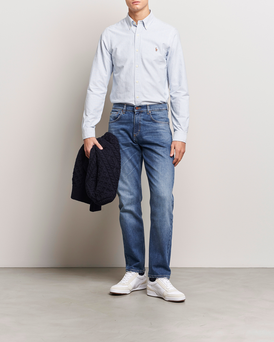 Hombres | Camisas | Polo Ralph Lauren | Slim Fit Shirt Oxford Stripes Blue