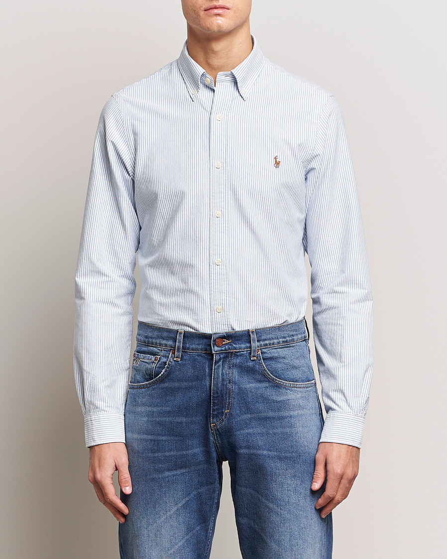 Hombres | Elegante casual | Polo Ralph Lauren | Slim Fit Shirt Oxford Stripes Blue