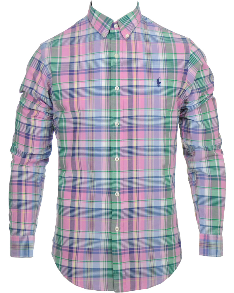 Hombres | Camisas | Polo Ralph Lauren | Slim Fit Shirt Check Pink/Blue