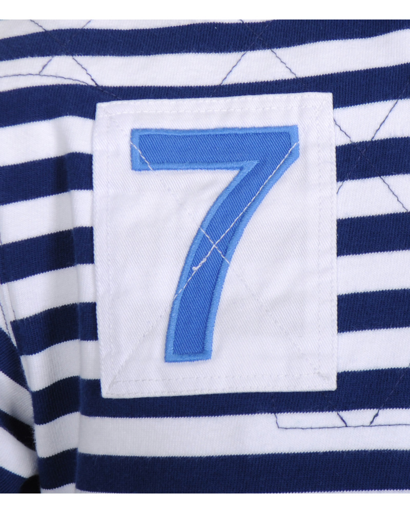 Hombres | Jerséis y prendas de punto | Hackett | London Quilt Stripe Rugger Blue/White