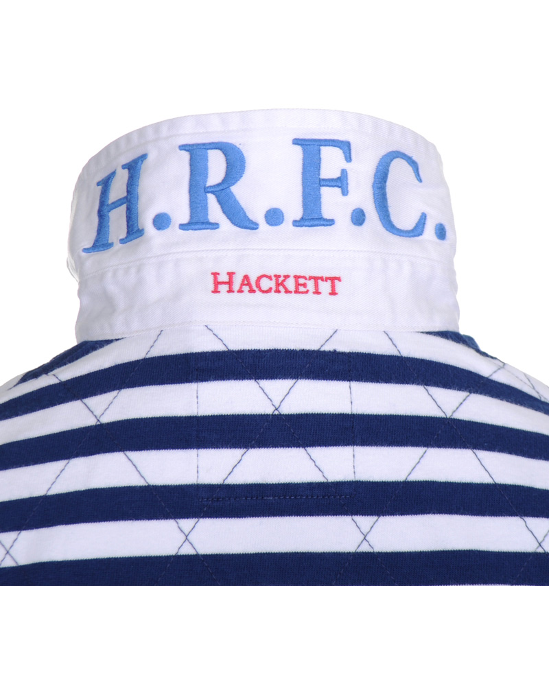 Hombres | Jerséis y prendas de punto | Hackett | London Quilt Stripe Rugger Blue/White