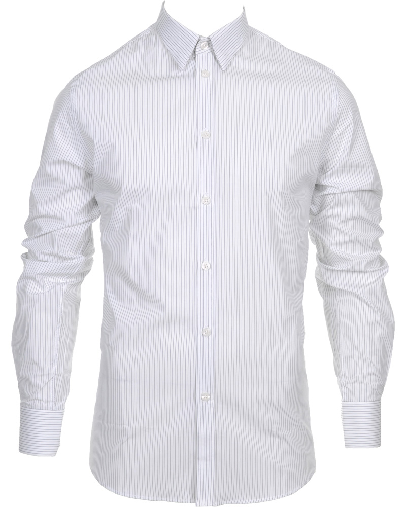 Hombres | Camisas | Filippa K | Paul Stretch Shirt White/Navy