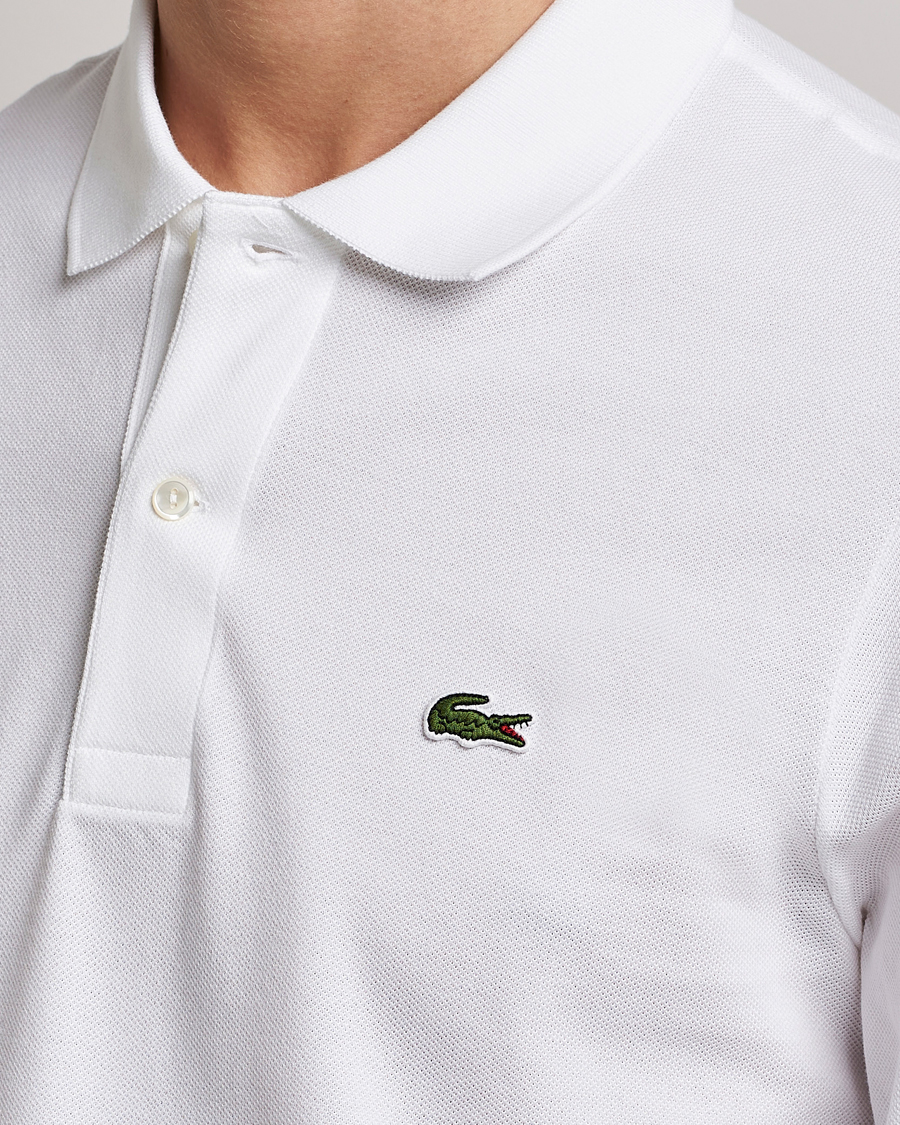 Hombres | Polos | Lacoste | Original Long Sleeve Polo Piké White