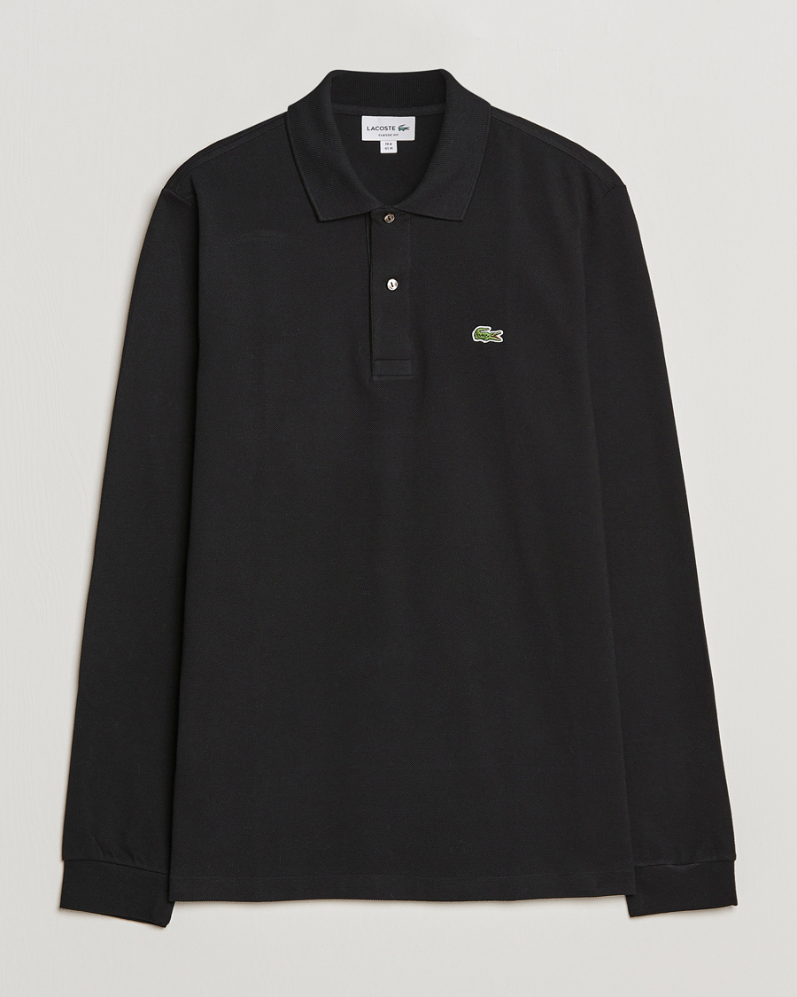 Hombres | Polos | Lacoste | Original Long Sleeve Polo Piké Black