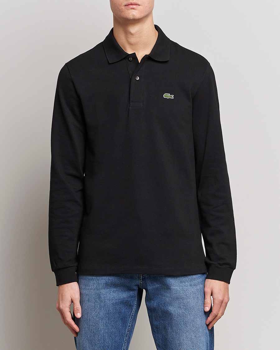 Hombres | Polos | Lacoste | Original Long Sleeve Polo Piké Black