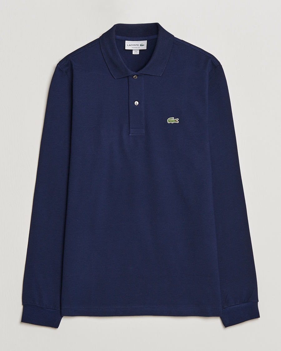 Hombres | Polos | Lacoste | Original Long Sleeve Polo Piké Navy Blue