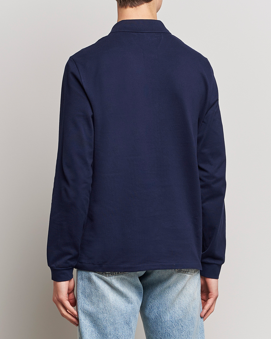 Hombres | Polos | Lacoste | Original Long Sleeve Polo Piké Navy Blue