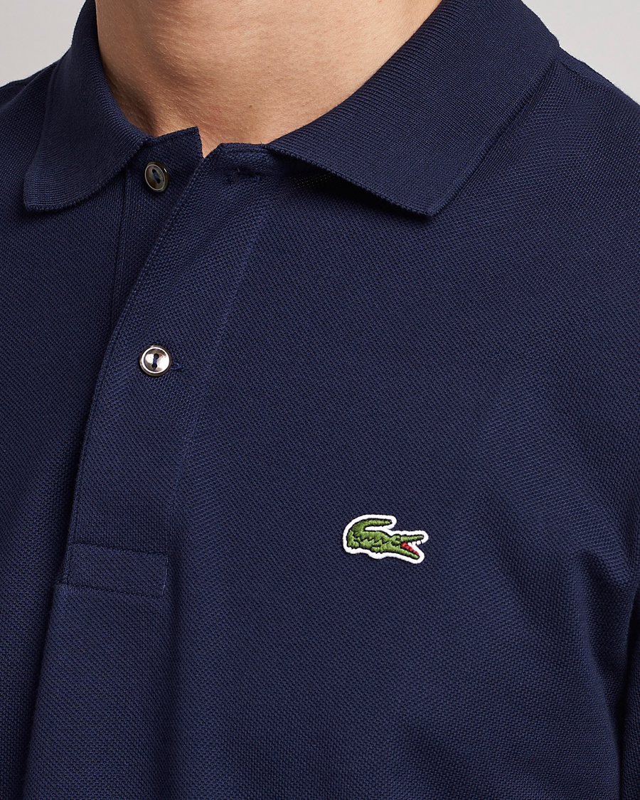 Hombres | Polos | Lacoste | Original Long Sleeve Polo Piké Navy Blue