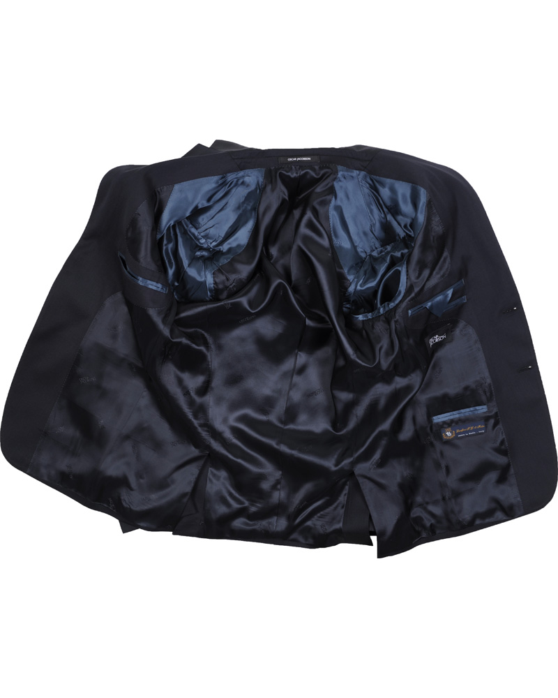 Hombres | Blazers | Oscar Jacobson | Fuego Kavaj 100% Wool Navy