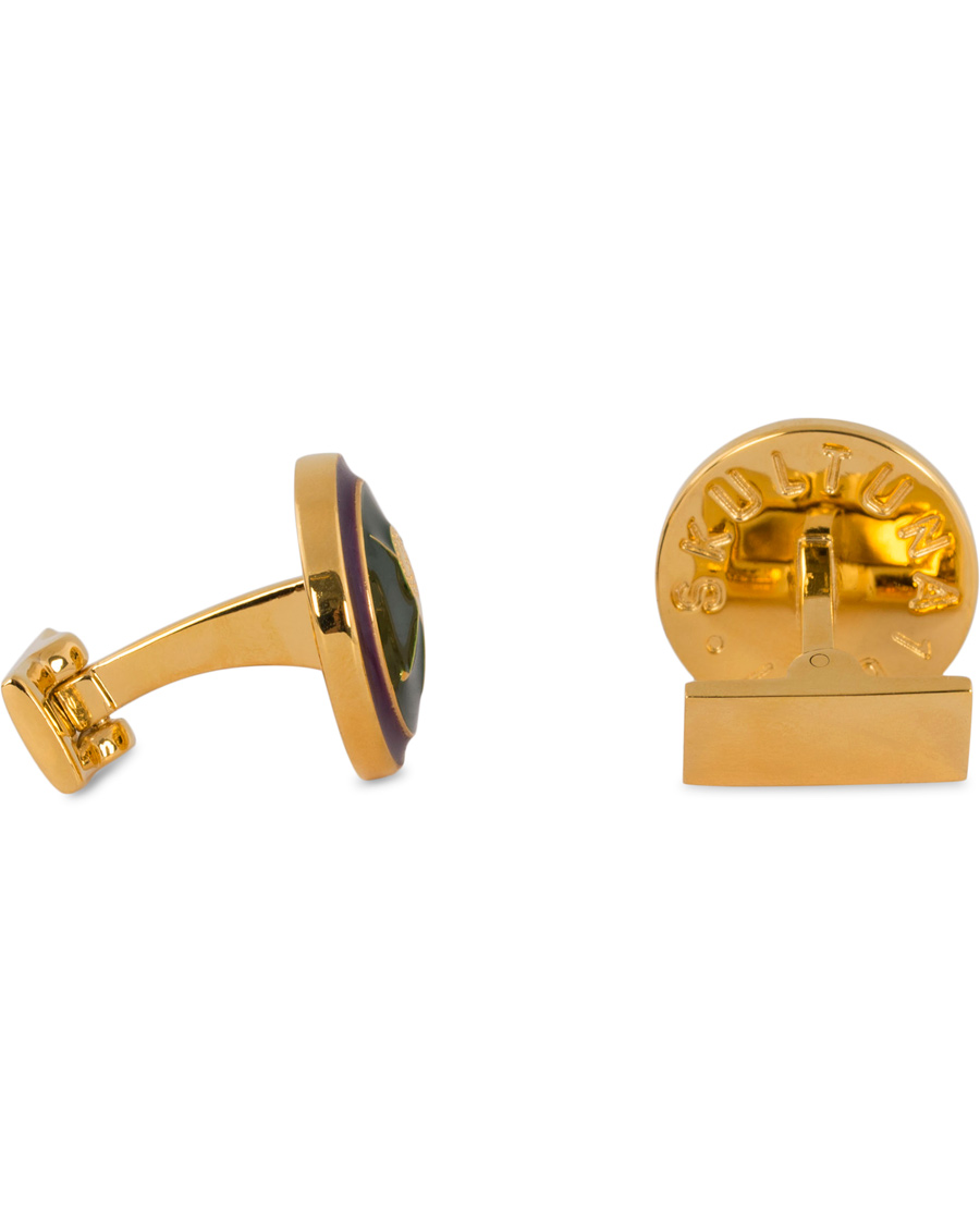 Hombres | Skultuna Cuff Links Golf Gold/Green | Skultuna | Cuff Links Golf Gold/Green