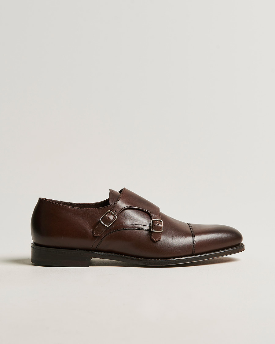 Hombres | Loake 1880 Cannon Monkstrap Dark Brown Burnished Calf | Loake 1880 | Cannon Monkstrap Dark Brown Burnished Calf