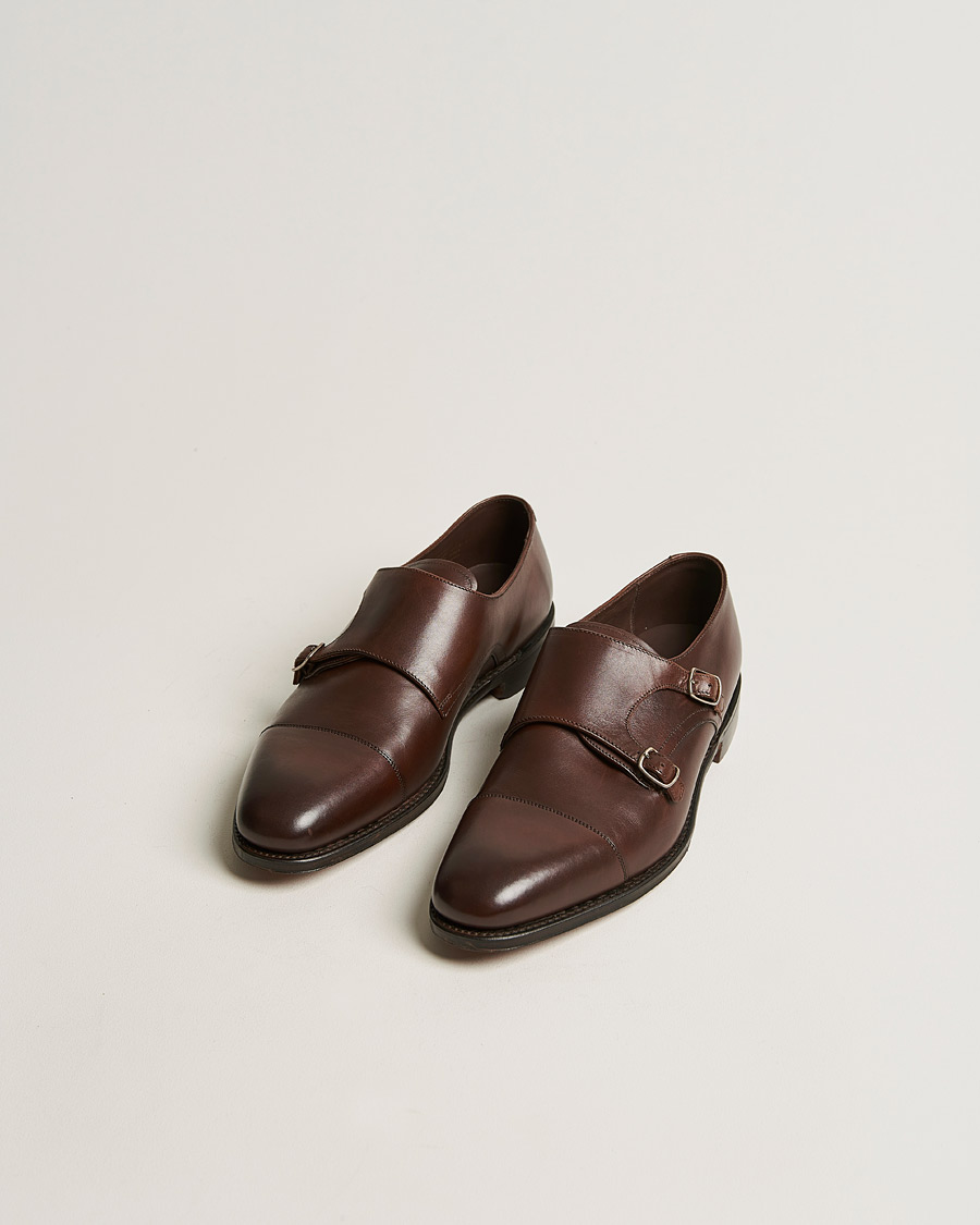 Hombres | Loake 1880 Cannon Monkstrap Dark Brown Burnished Calf | Loake 1880 | Cannon Monkstrap Dark Brown Burnished Calf