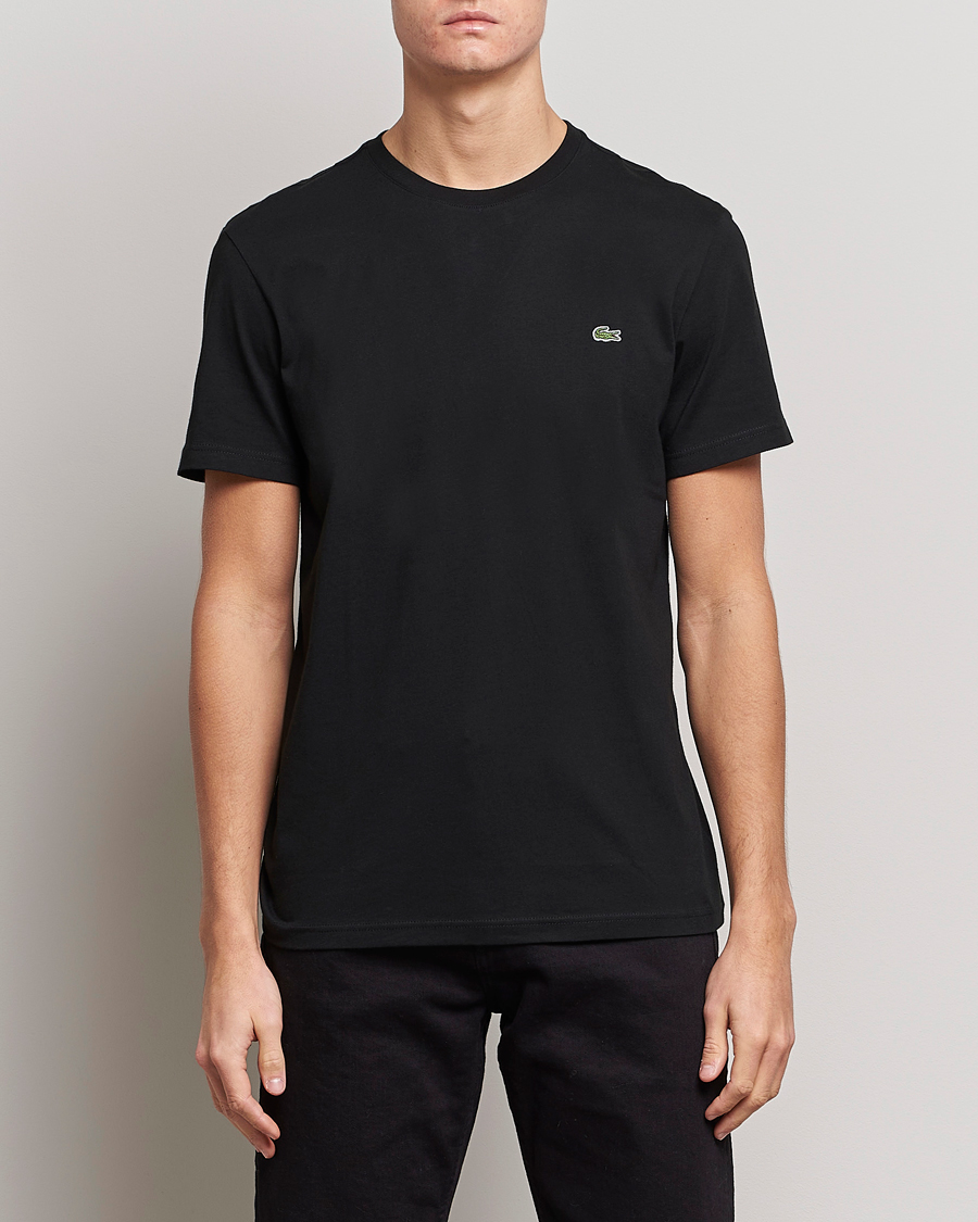 Hombres | Camisetas negras | Lacoste | Crew Neck T-Shirt Black