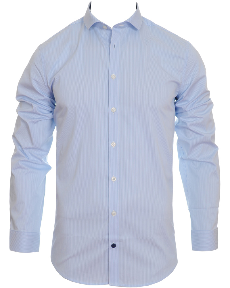 Hombres | Camisas | Tiger of Sweden | Thornie Stripe Light Blue