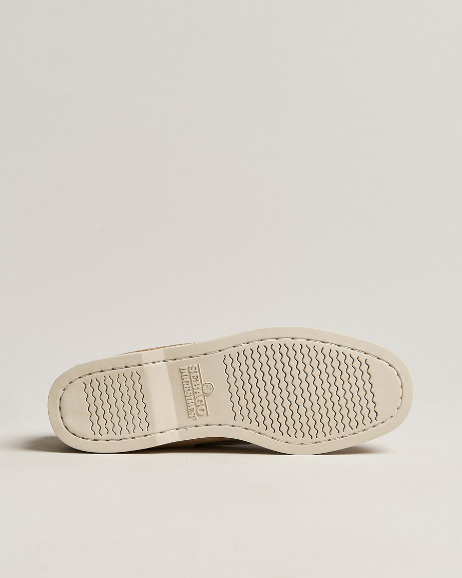 Hombres | Zapatos náuticos | Sebago | Docksides Suede Boat Shoe Beige Camel