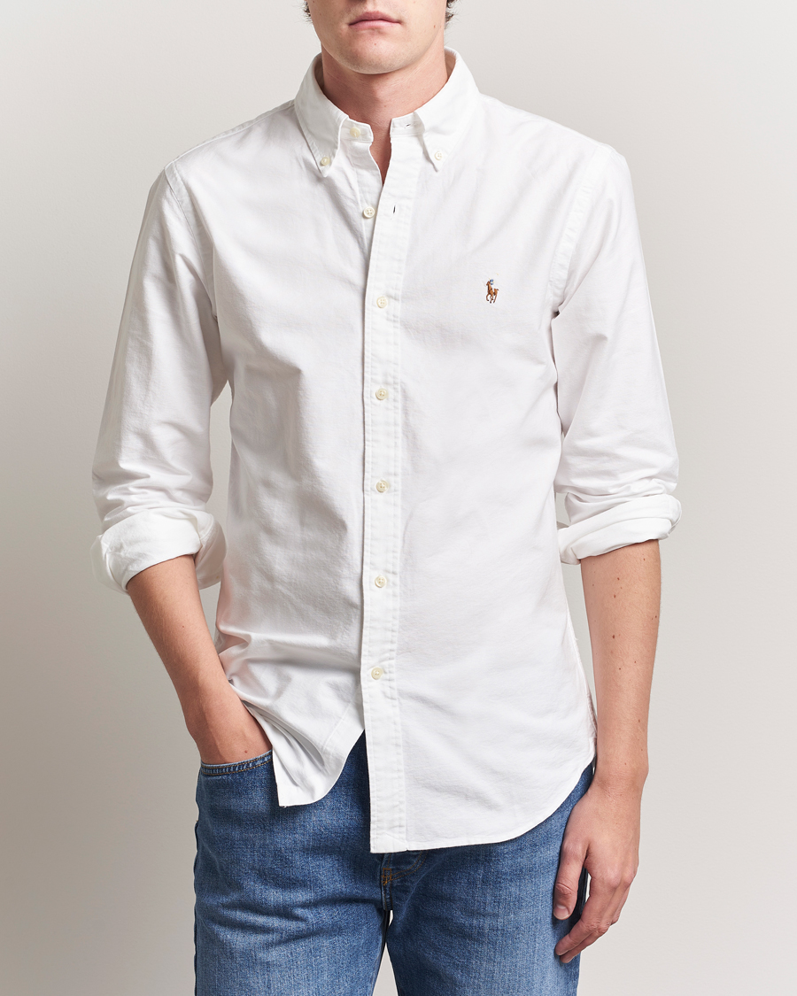 Hombres | Camisas | Polo Ralph Lauren | Custom Fit Oxford Shirt White