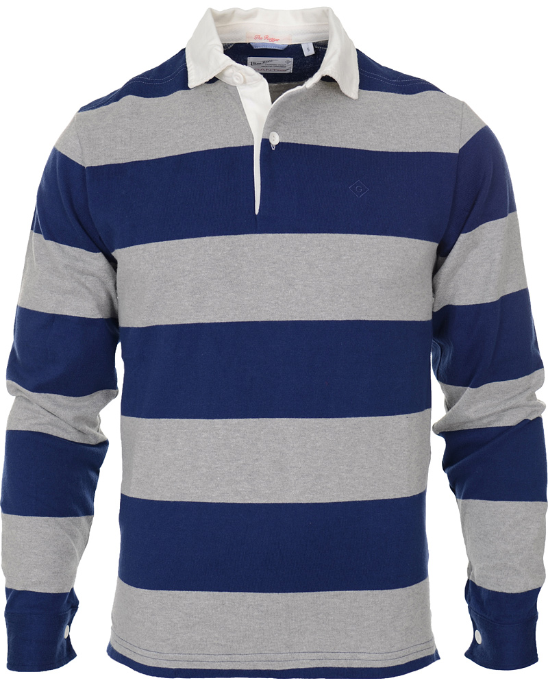 Hombres | Jerséis y prendas de punto | GANT Rugger | Spread Collar Heavy Rugger Grey Melange