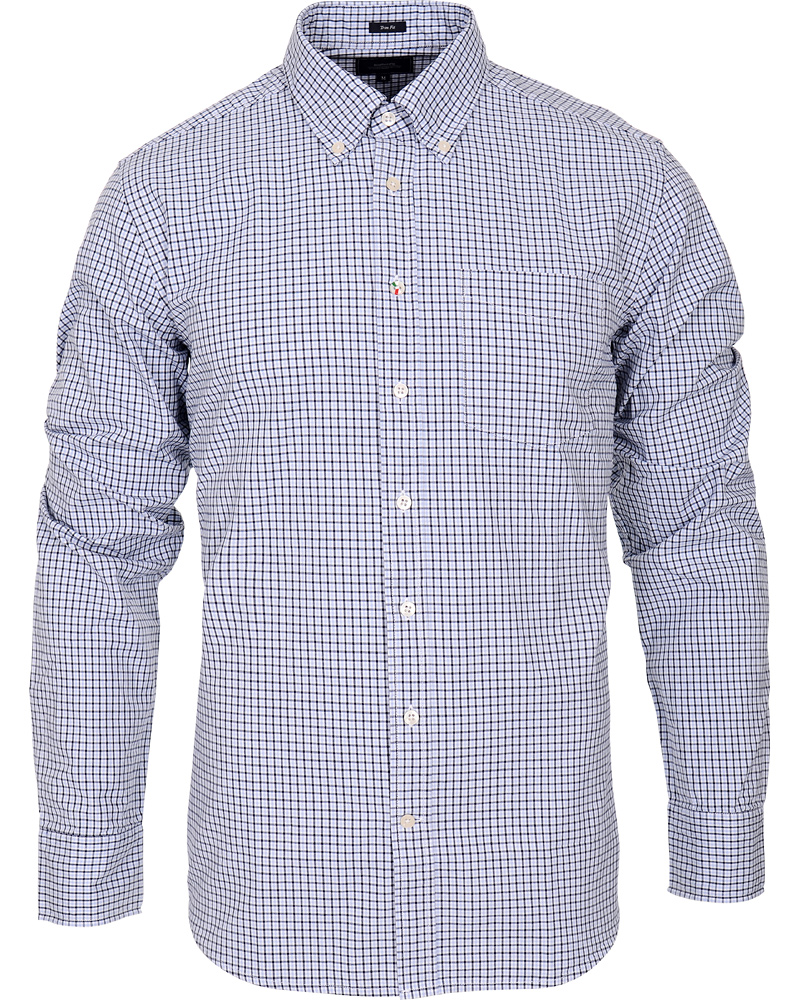 Hombres | Camisas | Boomerang | Trim Fit B.D Twill Check Shirt Cloud Blue