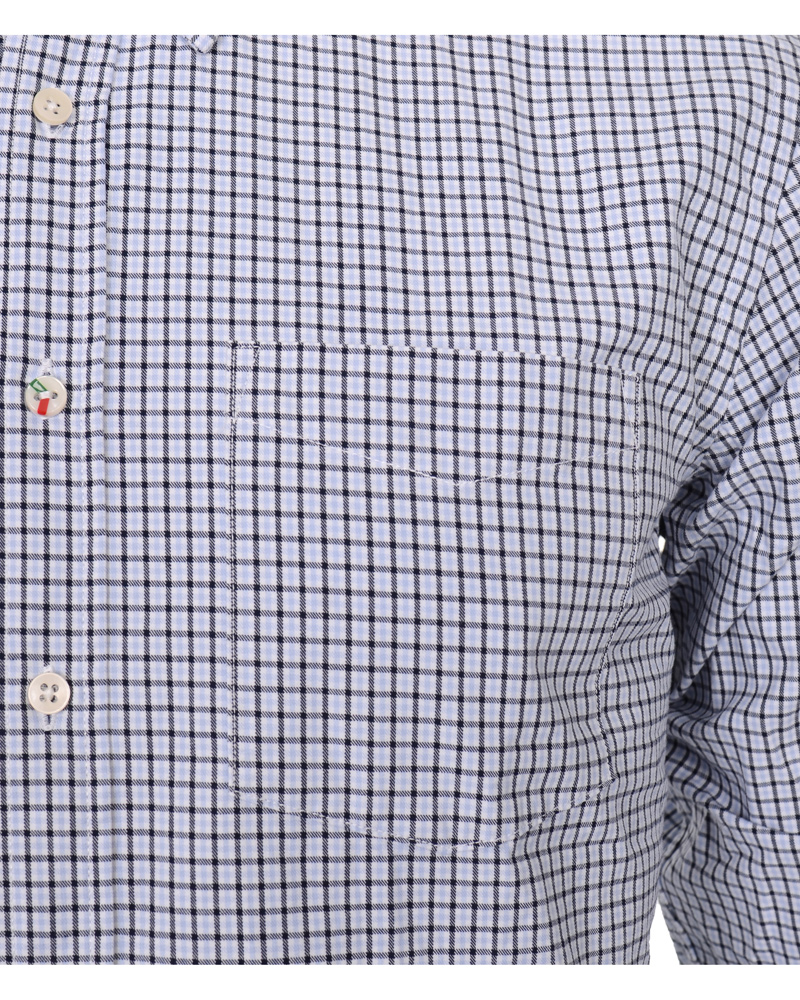 Hombres | Camisas | Boomerang | Trim Fit B.D Twill Check Shirt Cloud Blue