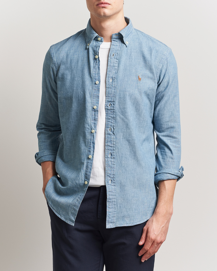 Hombres | Camisas | Polo Ralph Lauren | Custom Fit Shirt Chambray Washed