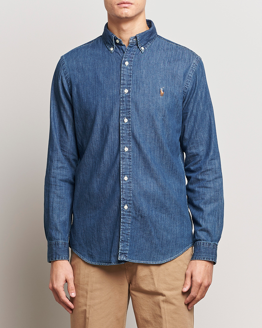 Hombres | Camisas | Polo Ralph Lauren | Custom Fit Shirt Denim Dark Wash