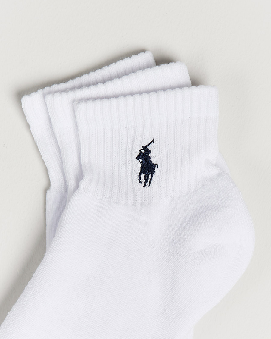 Hombres | Preppy Authentic | Polo Ralph Lauren | 3-Pack Sport Quarter Socks White