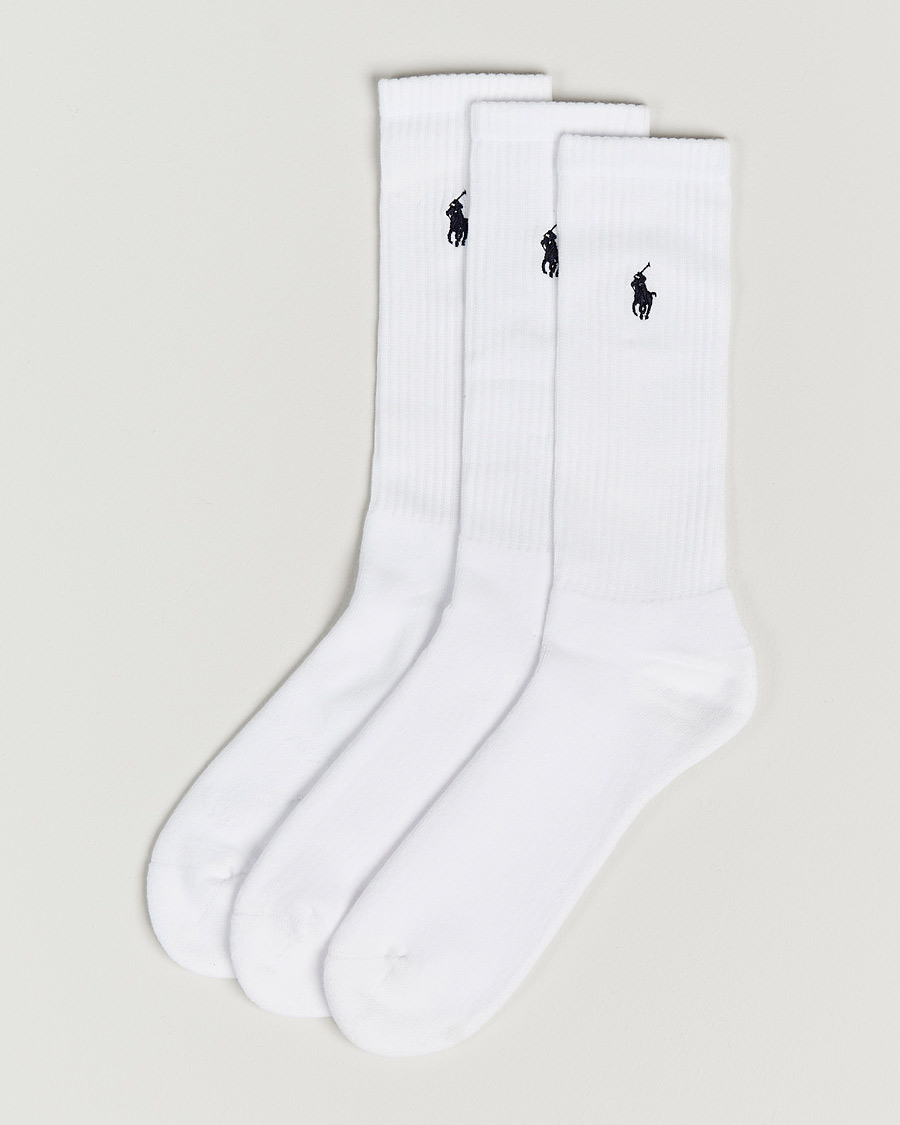 Hombres | Ropa interior y calcetines | Polo Ralph Lauren | 3-Pack Crew Sock White