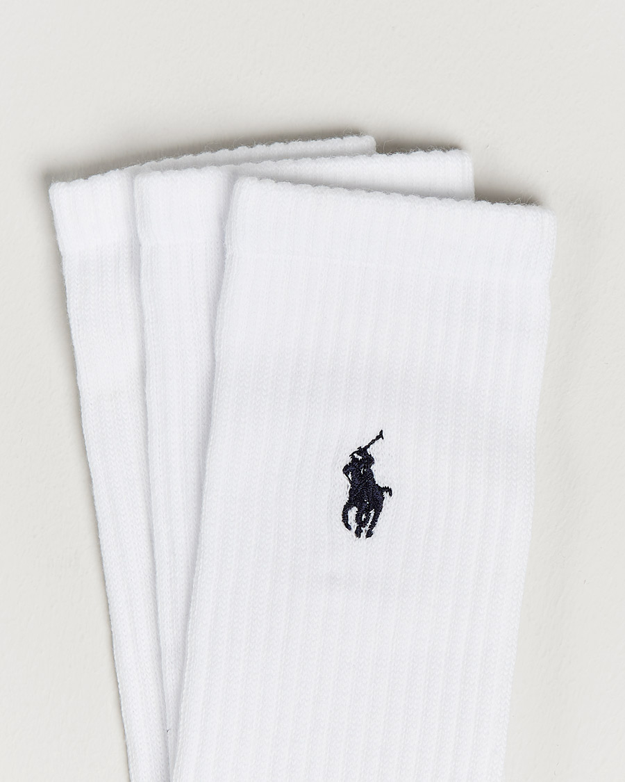 Hombres | Preppy Authentic | Polo Ralph Lauren | 3-Pack Crew Sock White