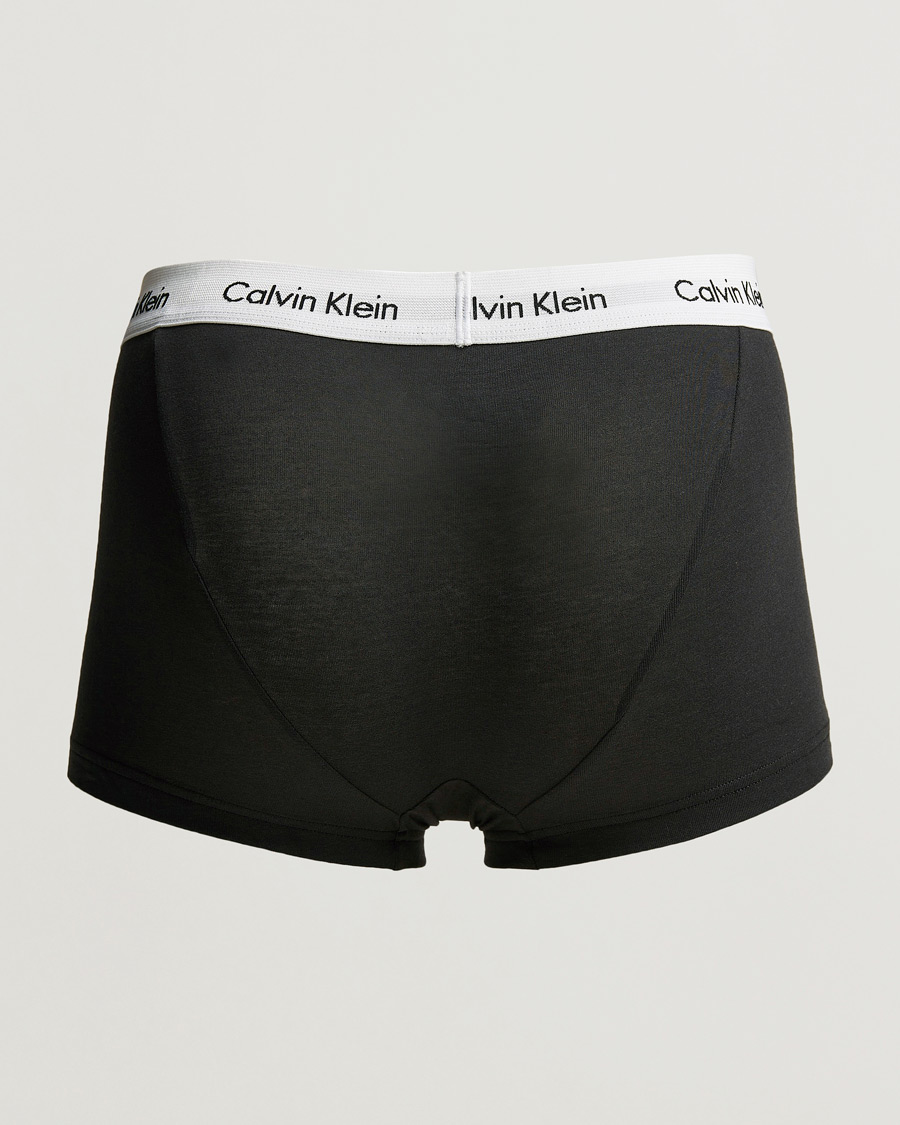 Hombres | Bañadores | Calvin Klein | Cotton Stretch Low Rise Trunk 3-pack Black
