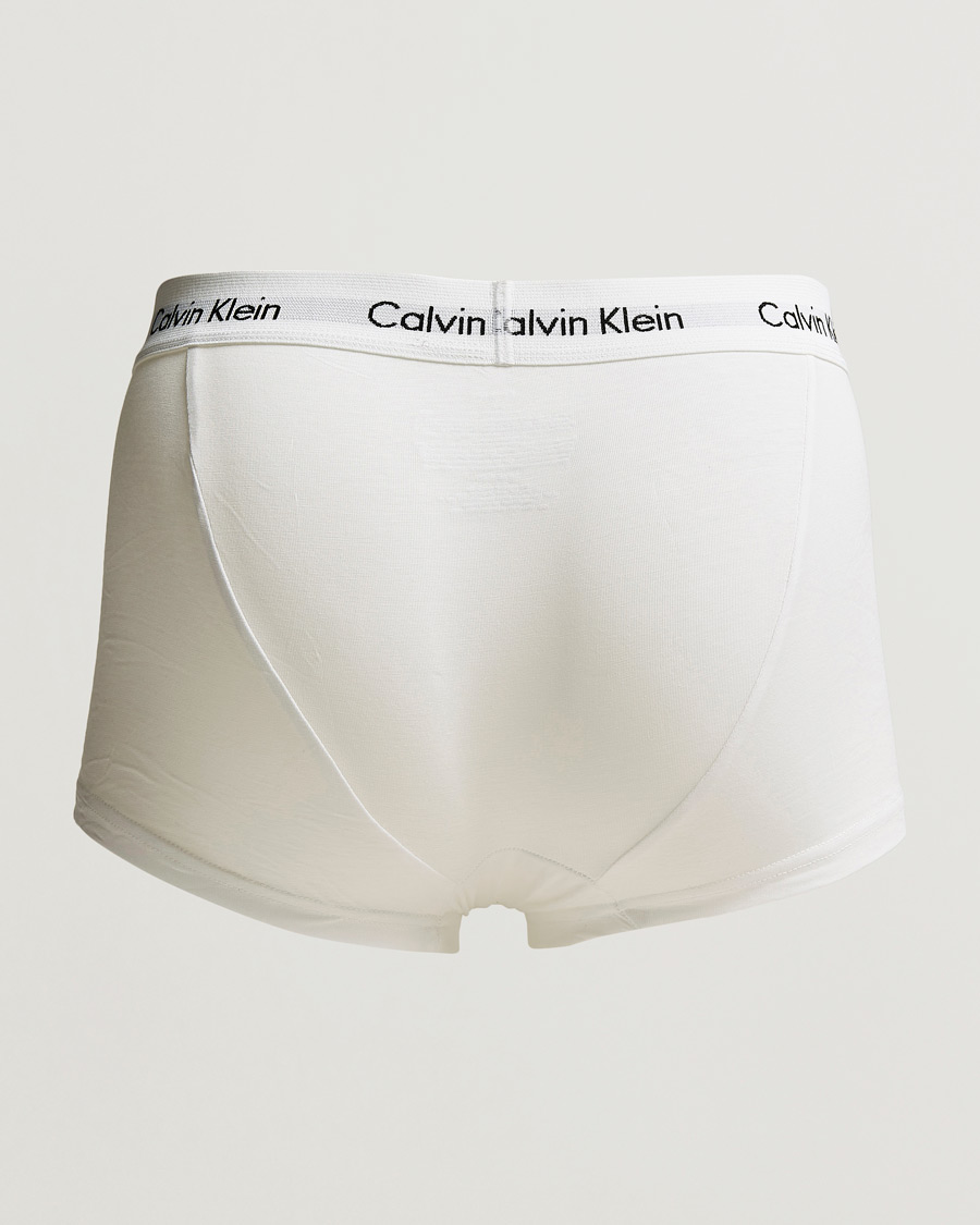 Hombres | Bañadores | Calvin Klein | Cotton Stretch Low Rise Trunk 3-pack White