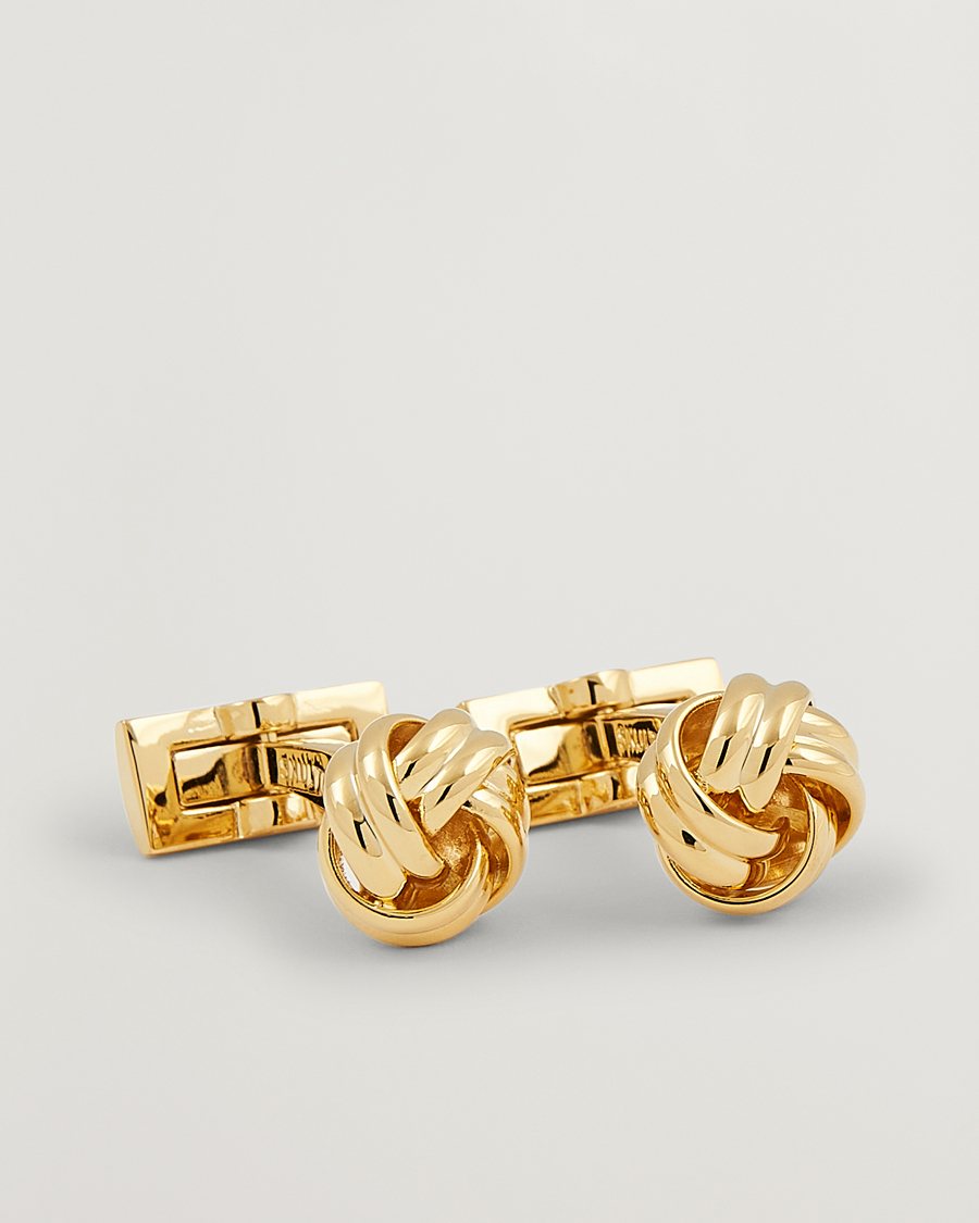 Hombres | Skultuna Cuff Links Black Tie Collection Knot Gold | Skultuna | Cuff Links Black Tie Collection Knot Gold