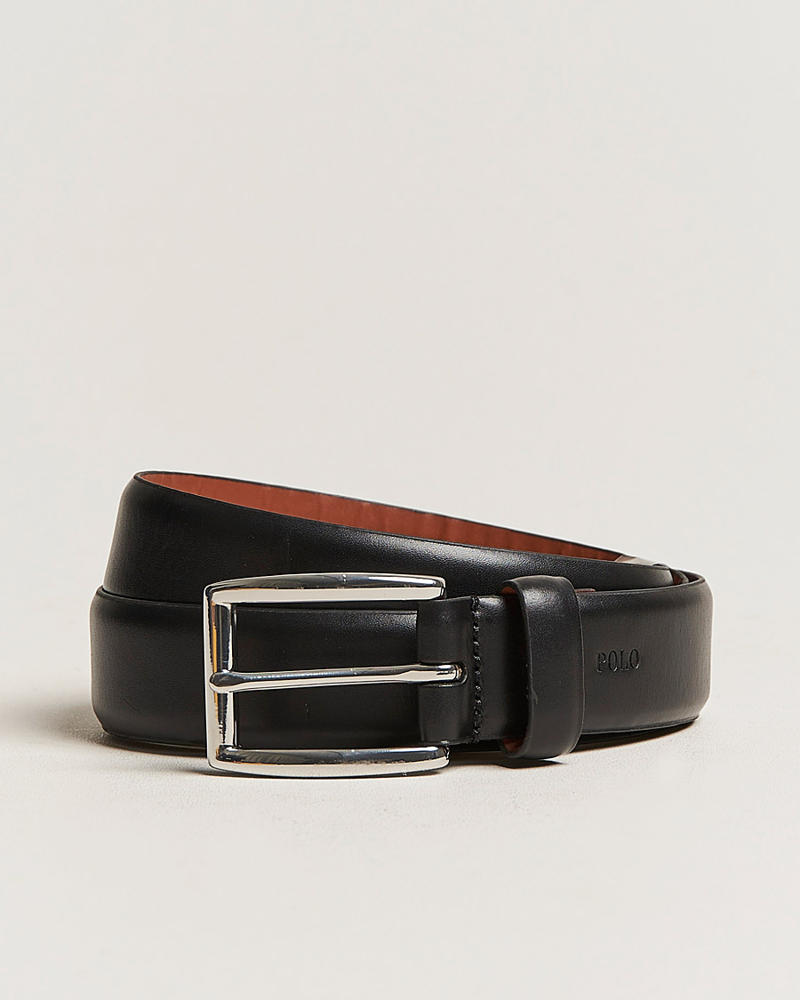 Hombres | Polo Ralph Lauren Cowhide Belt 3 cm Black | Polo Ralph Lauren | Cowhide Belt 3 cm Black