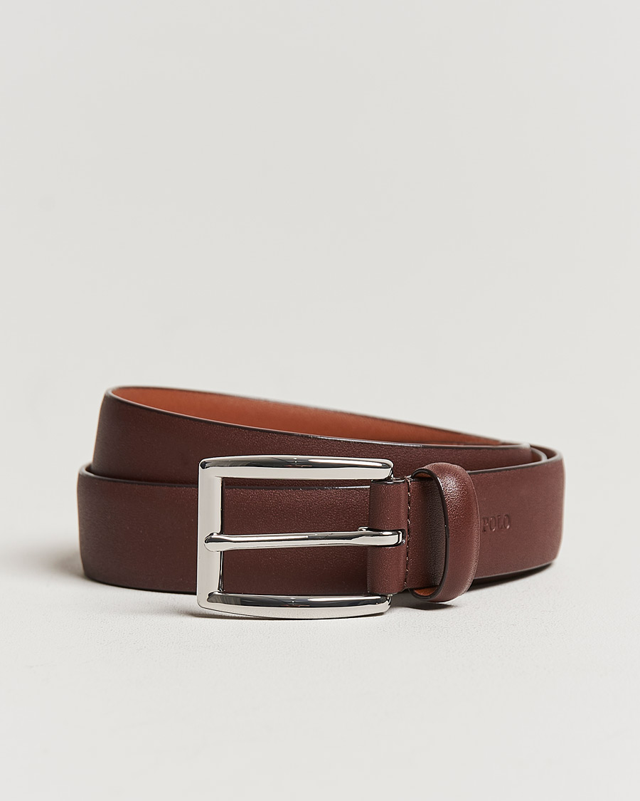 Hombres | Polo Ralph Lauren Cowhide Belt 3 cm Brown | Polo Ralph Lauren | Cowhide Belt 3 cm Brown
