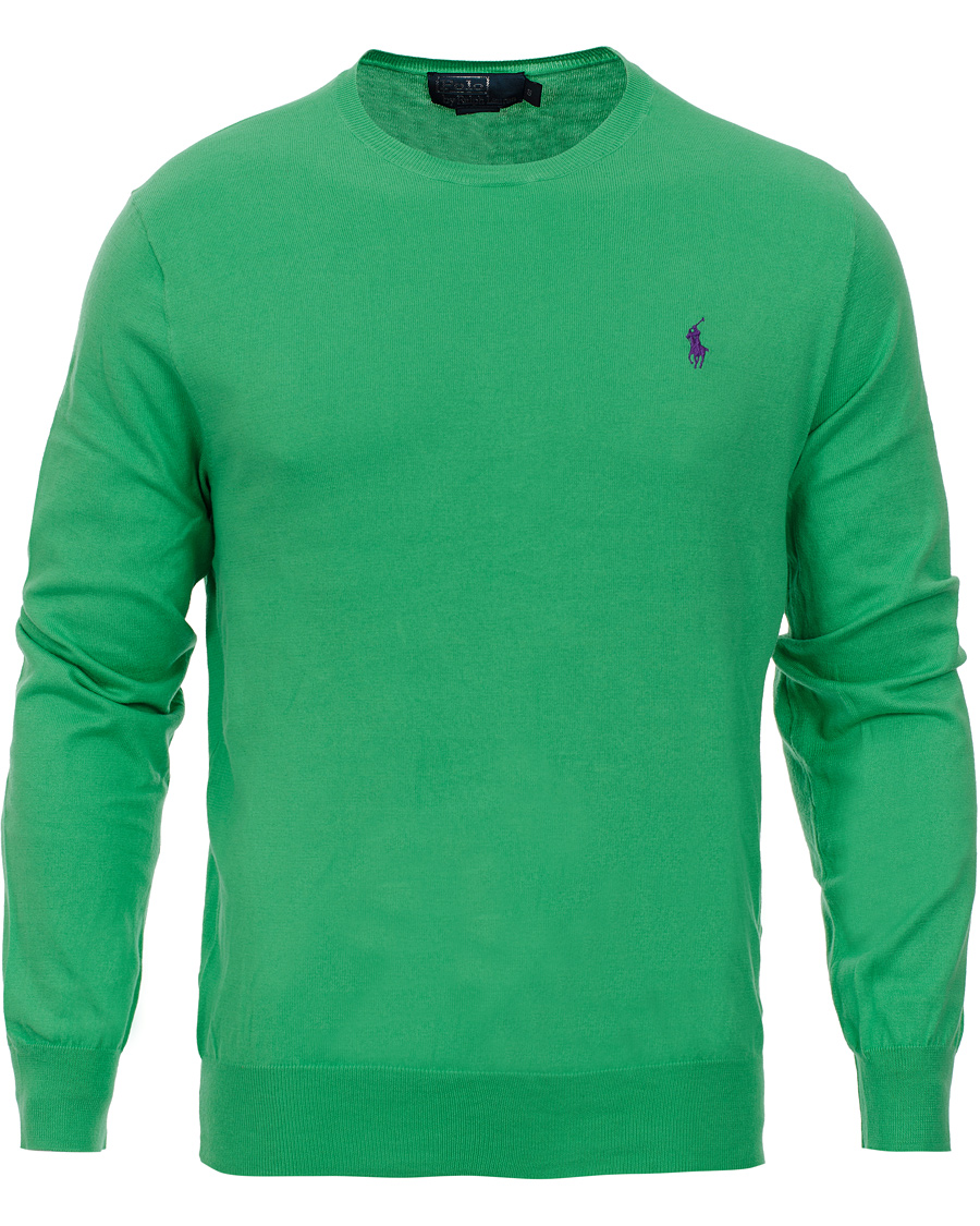 Hombres | Jerséis y prendas de punto | Polo Ralph Lauren | Slim Fit Pima Cotton Crew Neck Pullover Tiller Green