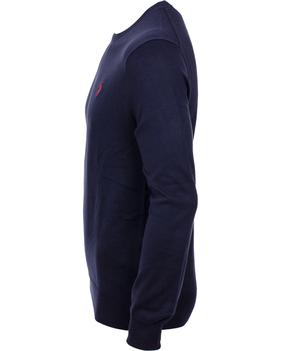 Hombres | Jerséis y prendas de punto | Polo Ralph Lauren | Slim Fit Pima Cotton Crew Neck Pullover Hunter Navy