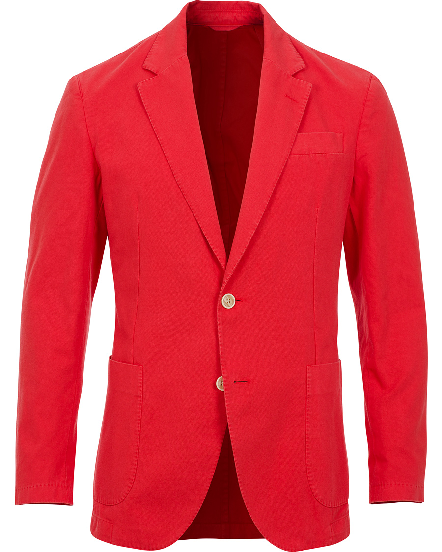 Hombres | Blazers | Hackett | Garment Dye Jacket Red