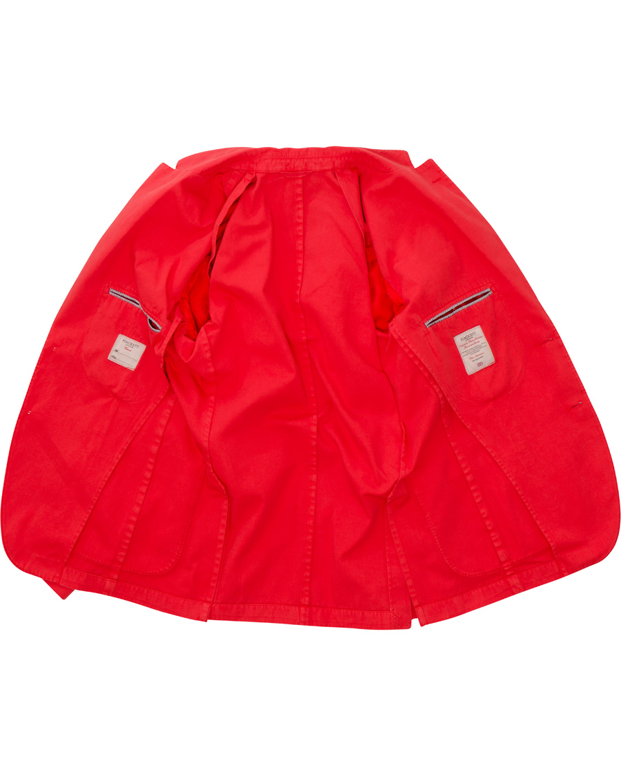 Hombres | Blazers | Hackett | Garment Dye Jacket Red