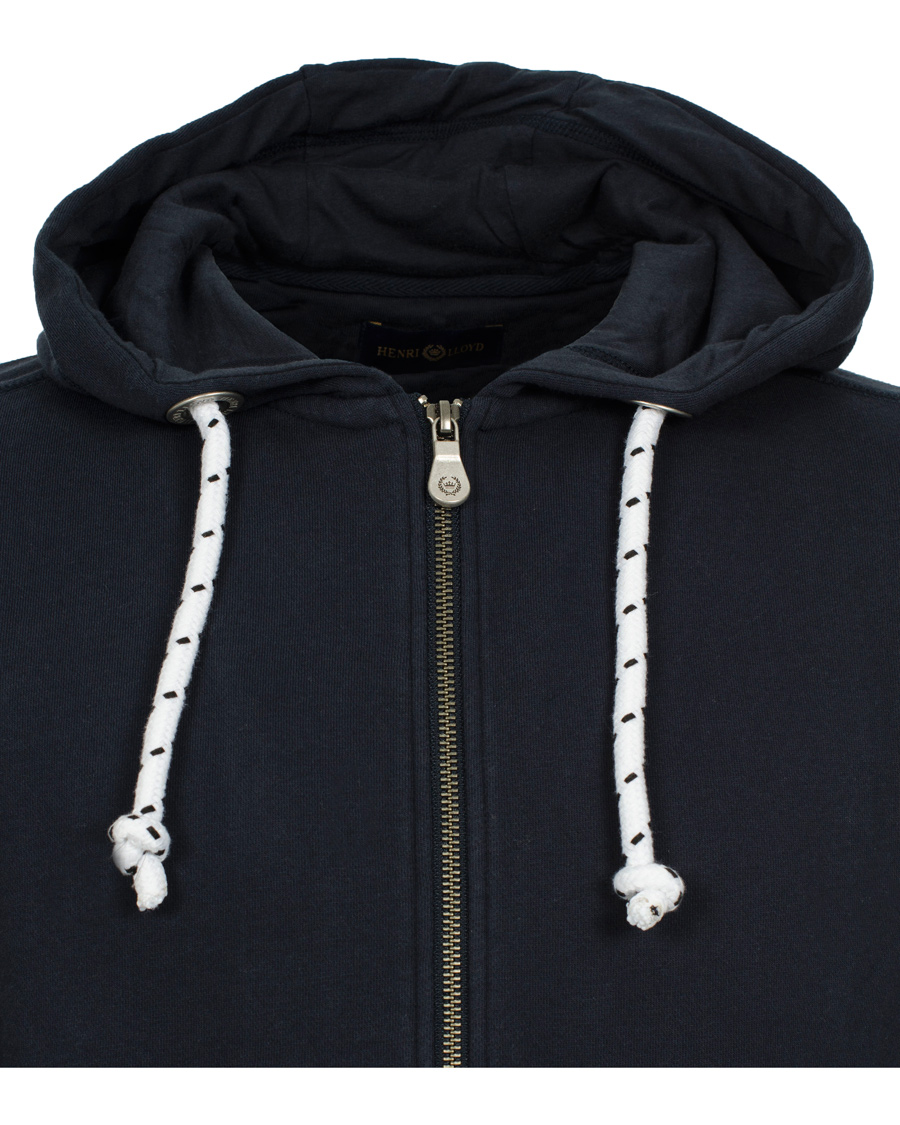 Hombres | Jerséis y prendas de punto | Henri-Lloyd | Henri Lloyd Filey Hooded Full Zip Sweat Navy