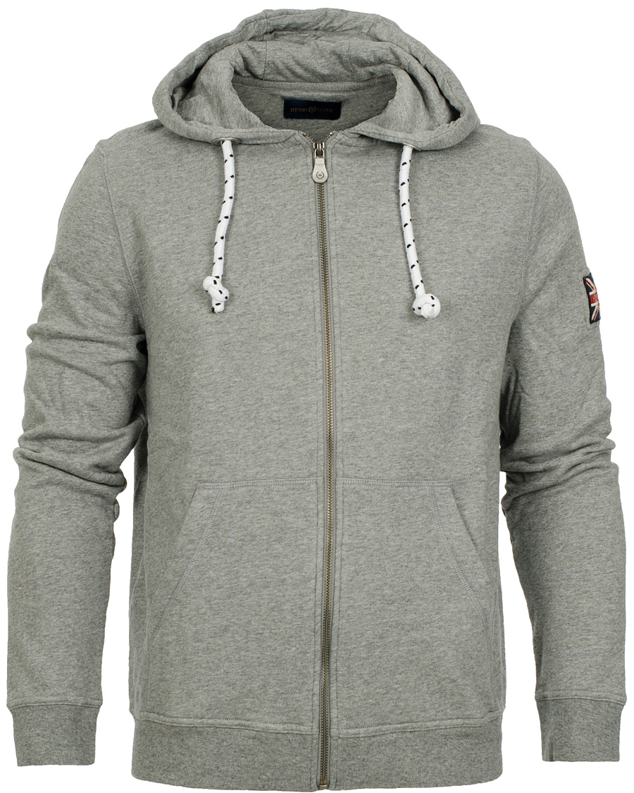 Hombres | Jerséis y prendas de punto | Henri-Lloyd | Henri Lloyd Filey Hooded Full Zip Sweat Grey Marl